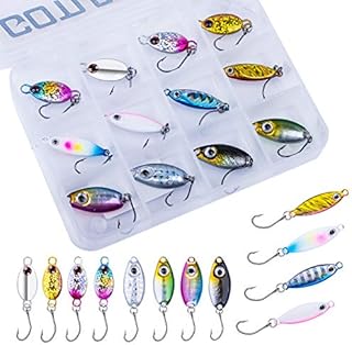 Goture Fishing Lures Fishing Spoons,Hard Lures Saltwater Spoon Lures Casting Spoon/Ice Fishing  Jigs for Trout Bass Pike Walleye Crappie Bluegill 1/10oz 1/8oz 1/7oz 1/6oz 1/5oz