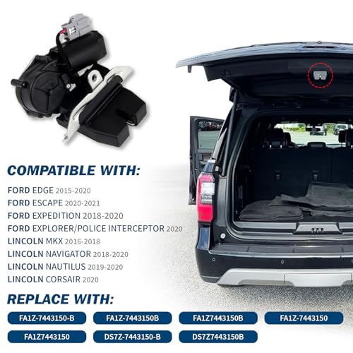 Image of DOCAS Liftgate Lock Actuator Compatible with Ford Edge Escape Explorer Expedition Lincoln MKX Navigator 2015-2022 Rear Trunk Latch Motor Replaces# FA1Z-7443150-B FA1Z-7443150 931-273