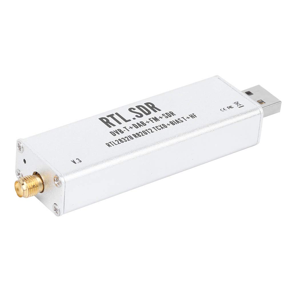 Elprico RTL SDR Stick, 0,1-MHz-1,7-GHz-Vollbandempfänger RTL SDR Funkkommunikationssystem-basiertes Software-definiertes Radio für XP/Win10/Android