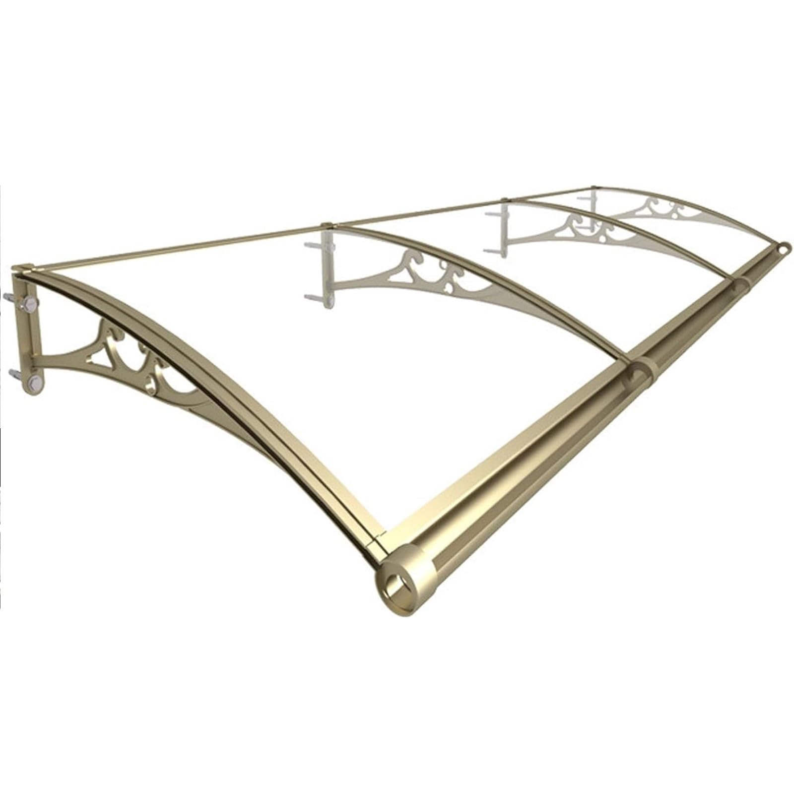 Auvent d'extérieur pour terrasse 80x300 cm avec support en métal