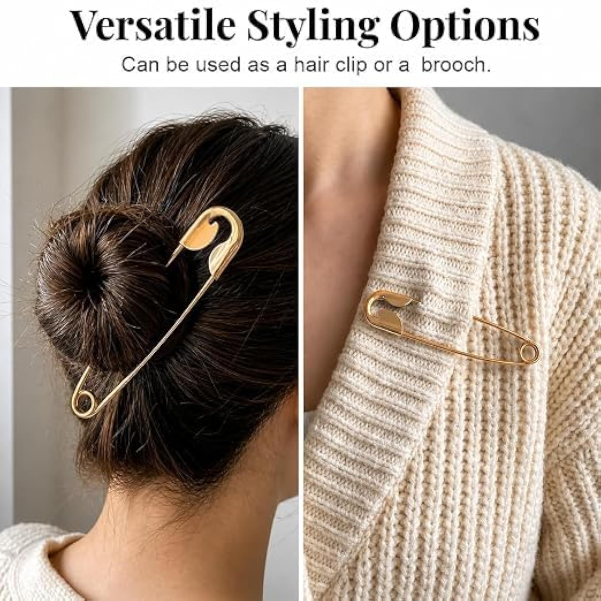 Oversized Stainless Steel Hair Pin, Durable Styling Accessory