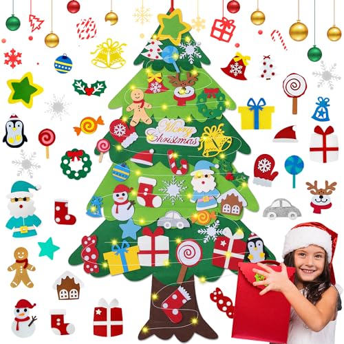WEST STORY Filz Weihnachtsbaum für Kinder, 3.3Ft DIY Filz Tannenbaum...