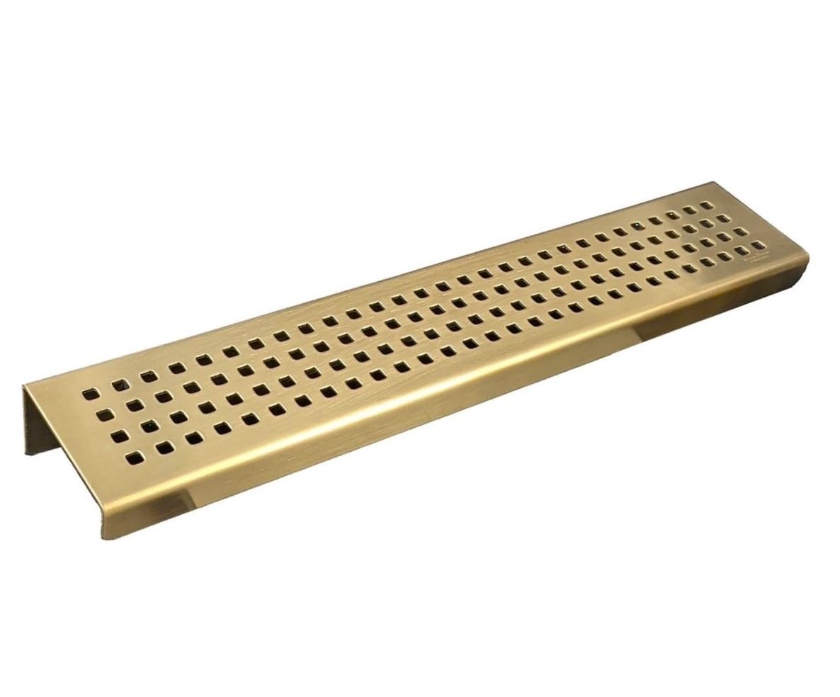 SereneDrains Stainless Steel Gold Brass Shower Shelf for Inside Shower Drill in Wall Mount Small Bathroom Shelf Decor