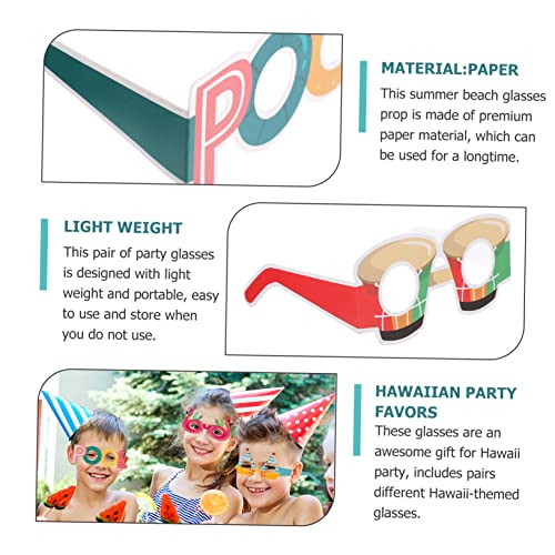 NOLITOY 36 Peças De Óculos De Papel Havaiano Decoração Havaiana Verão Praia Havaiana