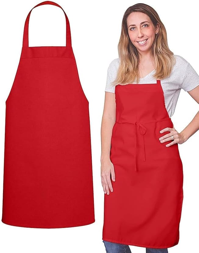Cotton Kitchen Chef Cooking Apron for Women and Men with 2 Front Pockets 31X25 Inch