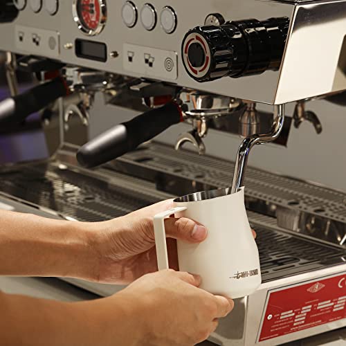 Mhw-3Bomber Milk Pitcher Espresso Steaming Frothing 12Oz/350Ml Turbo 304 Stainless Steel Eagle Spouted Barista Jug Latte Art (Matte White) P6013W #TOP1