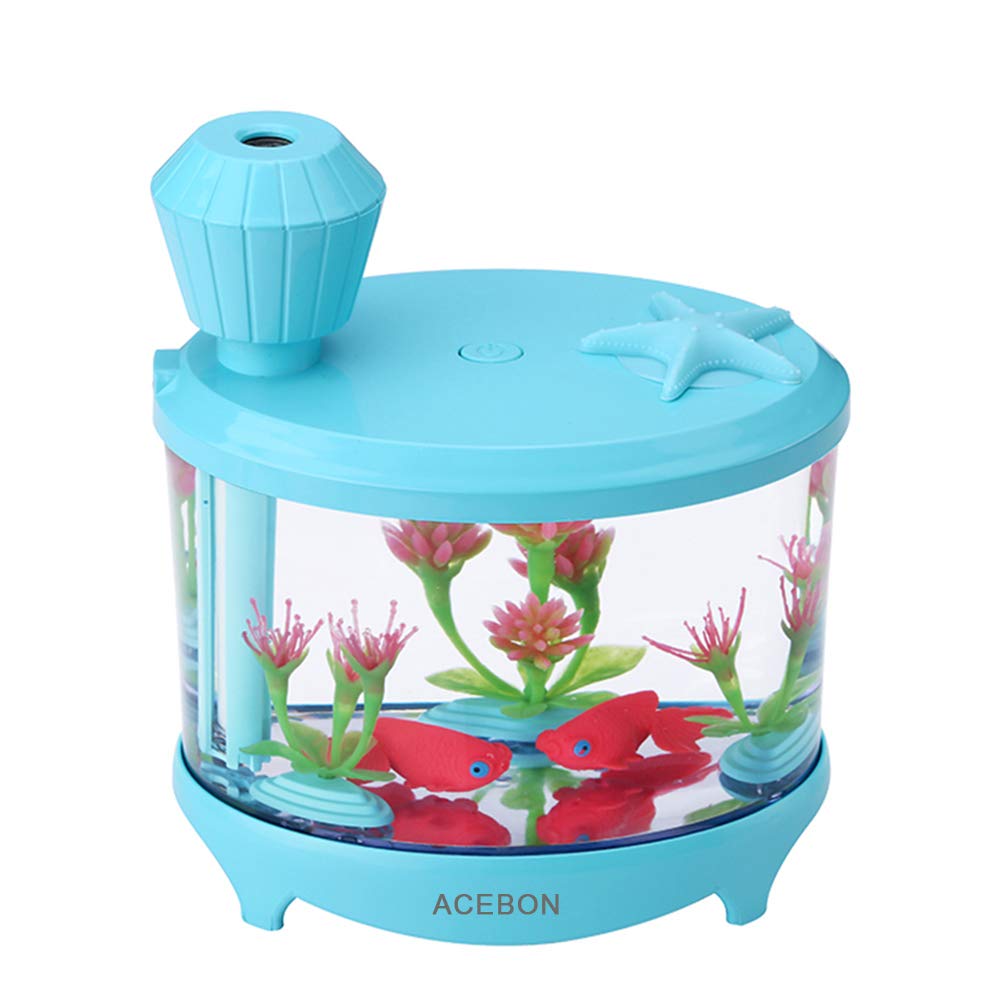 ACEBON Portable Mini Humidifier, 460ml Cool Mist Small Humidifier, USB Quiet Operation Desktop Humidifiers for Baby Bedroom Travel Office Home, 2 Mist