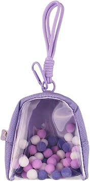Feegow Carrying Canvas Case For Tamagotchi Paradise, Mini Storage Travel Holder For Tamagotchi, Transparent Travel Accessories Protective Pouchpurple