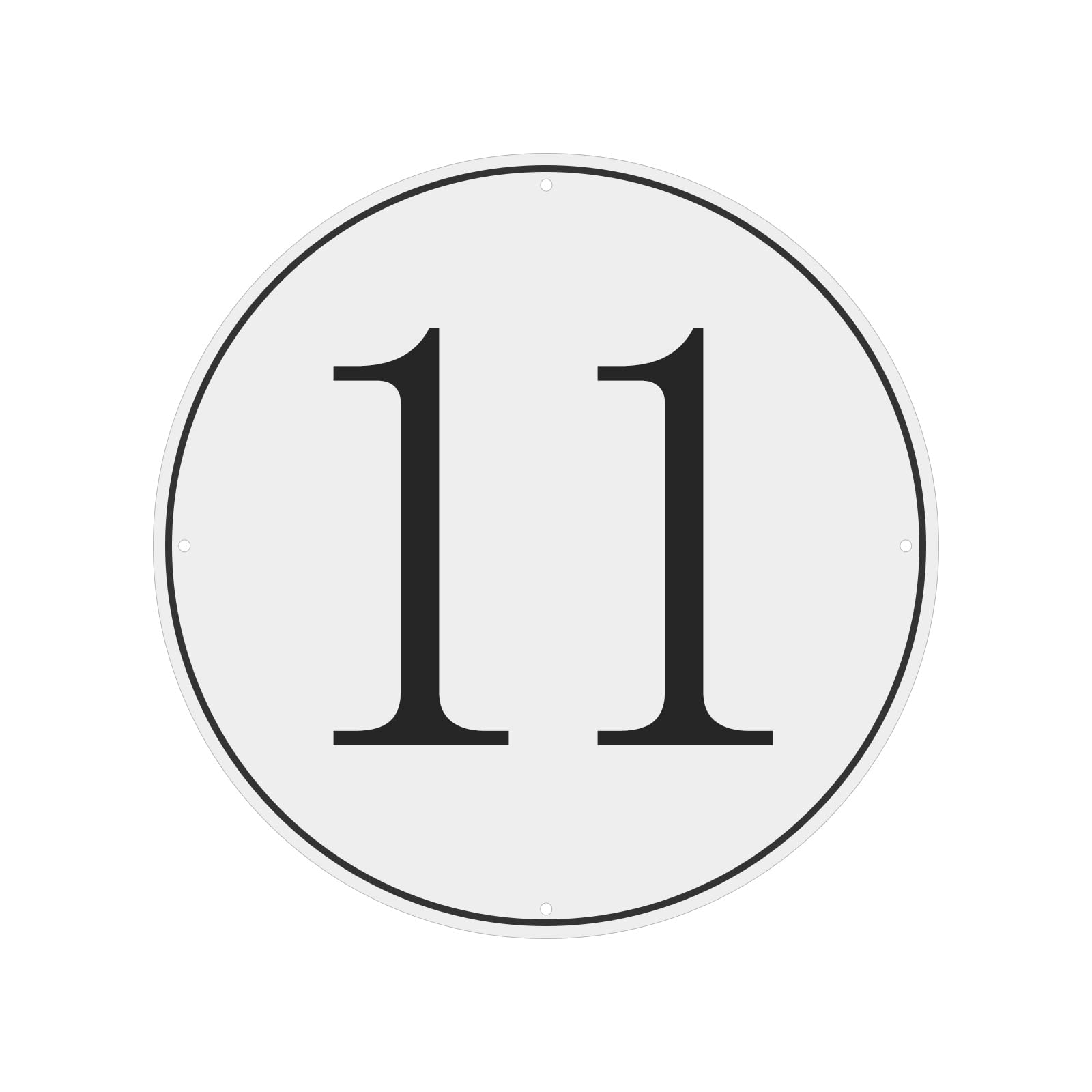 PATIKIL Large Metal Number Sign, 12" Diameter Aluminum Number 11 Sign Plate Area Marker Parking Weather-Resistant Signs for Indoor Outdoor Use