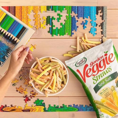 Veggie Straw Variety Pack - Assortment of Garden Sea Salt, Cheddar Cheese and Zesty Ranch | Snack Size Gift Box for Frie