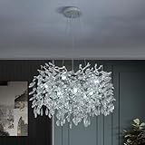 Facile à installer :Ce suspension luminaire chambre est très facile à installer, chaque branche du lustre argent est amovible pour faciliter l'assemblage. Si vous rencontrez des problèmes lors de l'installation, veuillez contacter un électricien professionnel ou nous contacter