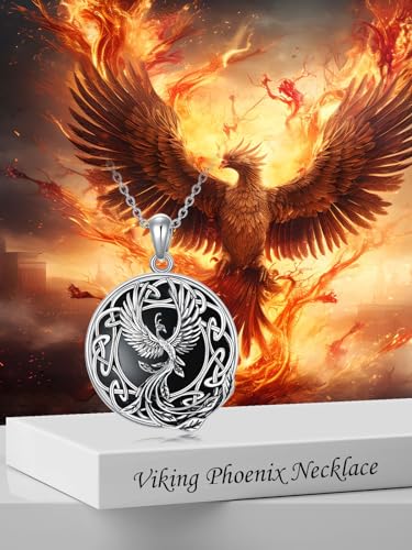 Phoenix Necklace Mothers Day Gifts for Mom S925 Sterling Silver Celtic Phoenix Pendant Necklace Phoenix Jewelry, Phoenix Birthday Gifts for Women Mom Sister Grandma Nana Girlfriend Anniversary Mothers Day4