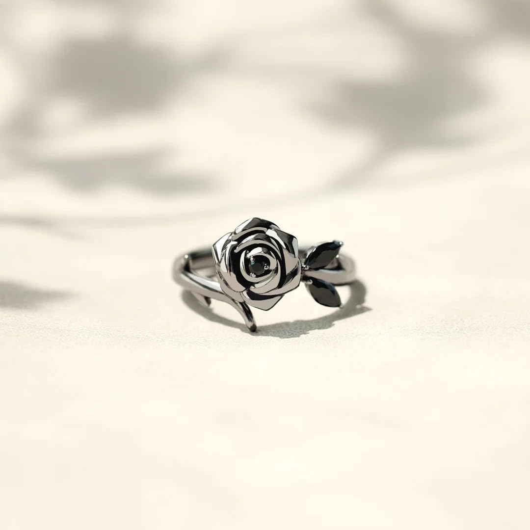 Burned And Survived Self-Love Black Rose Ring For Women, To Sorority Sisters Best Friends Love All Parts Of Yourself Motivational Inspirational Friendship Gift Jewelry - Image 5