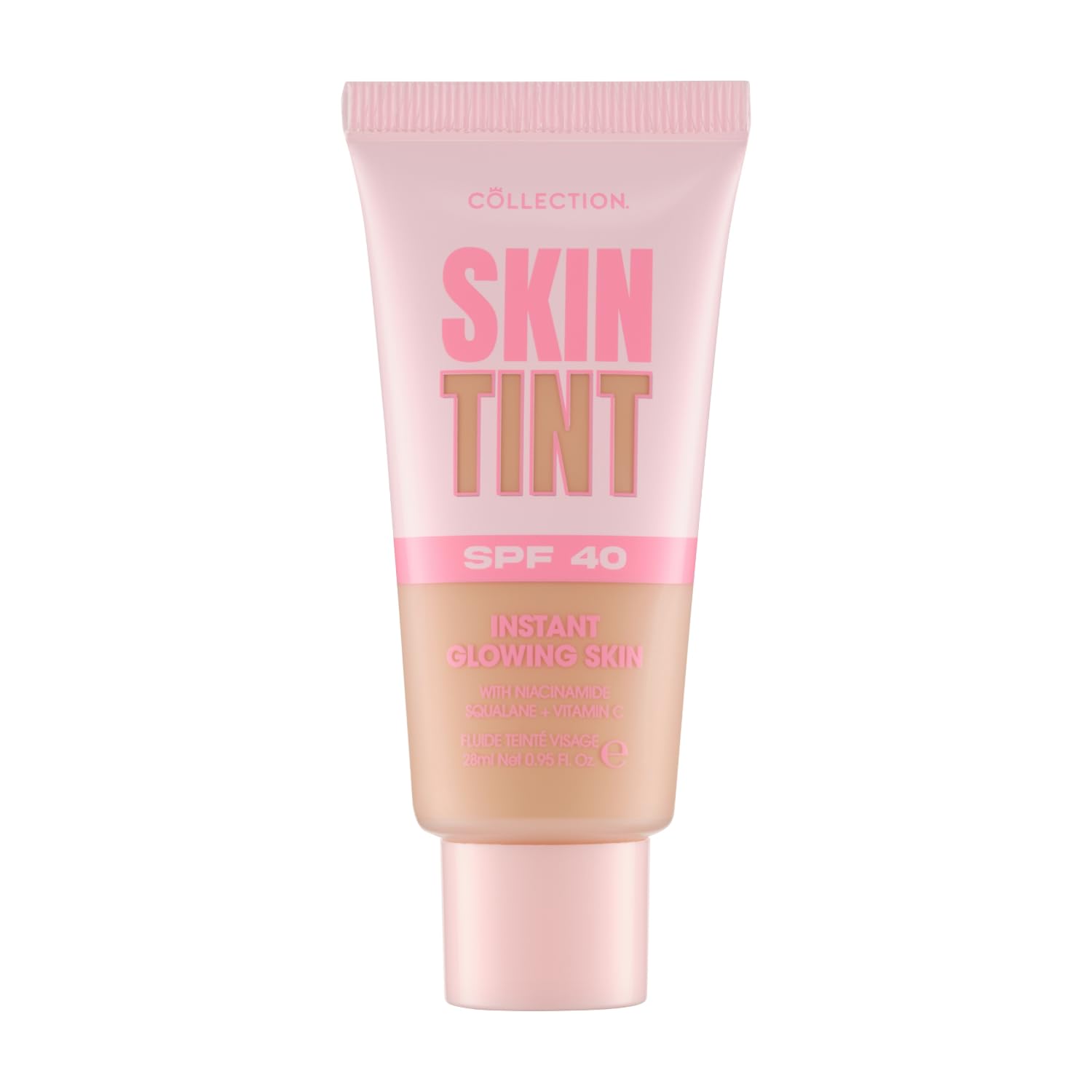 Collection Cosmetics Skin Tint, Skincare-Infused Makeup, Hydrating and Brightening, Lightweight Formula, Contains SPF 40, 28ml, Fair Medium