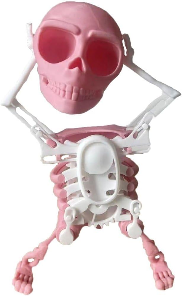 Dancing Skeleton Man Twist Skull Toy 3D Print Toy Wonder Spring Skull Diy Funny Dance Toy