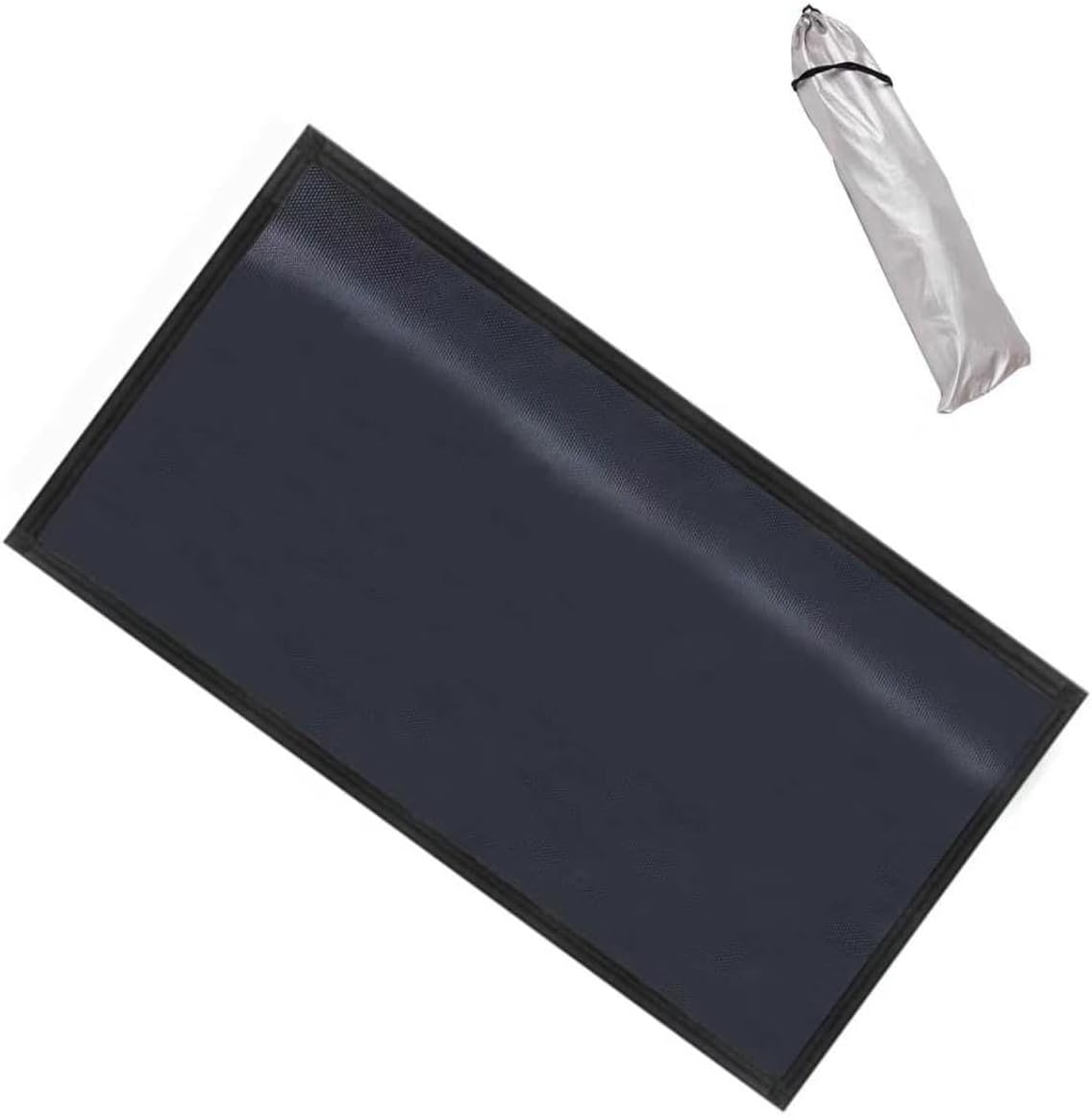 Car Sunroof Sun Shade, Breathable Mesh Screen Sun Block Cover, Anti-Leaf Foldable Shield for Outdoor Camping, Easy Installation Cover for Most Cars SUVs Trucks (Black)