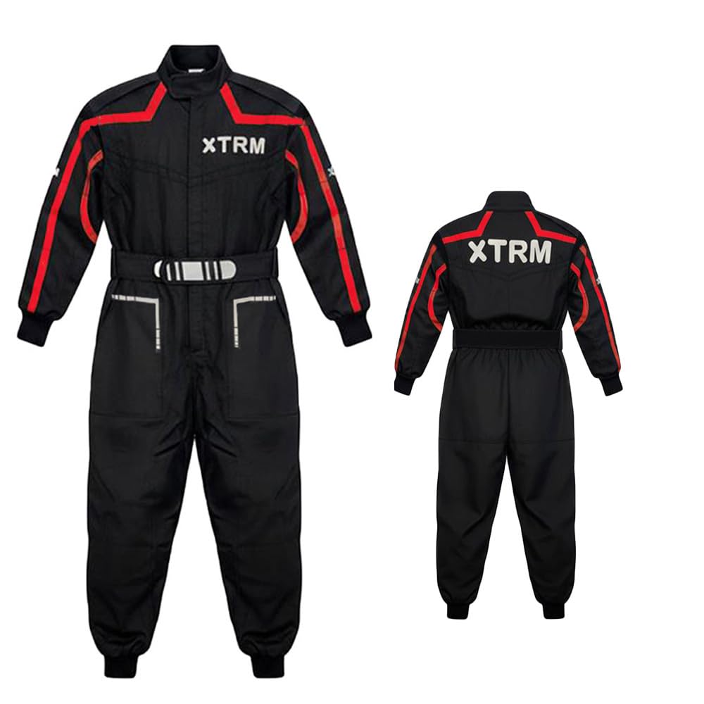 XTRM RACE JUNIOR KIDS KART SUIT New 2019 Motocross Quad MX Off Road Trials Go-Karting ATV MTB BMX Enduro Child Children Sports Racing Dirt Bike Overall Jump One Piece Suit (Red,LARGE - 6-7 YEARS)