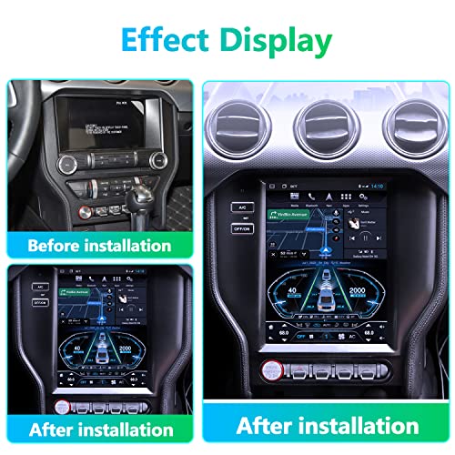 Car Stereo Radio Replacement For Ford Mustang 2015 2016 2017 2018 2019 2020 10.4 Inch Android Auto Head Unit Car Stereo Tablet Radio For Mustang Multimedia Player Gps Navigation System Bluetooth #TOP2