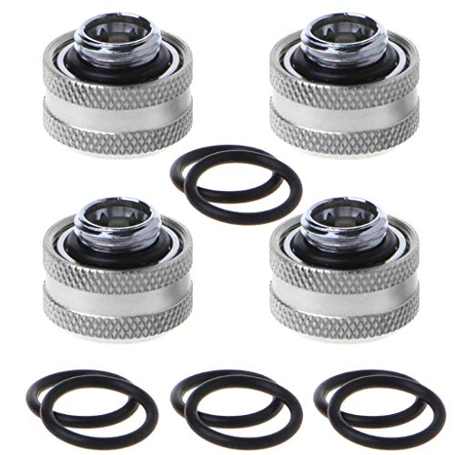 IronBuddy Rigid Tubing Fittings G1/4 to 10mm ID, 14mm OD Metal and PETG