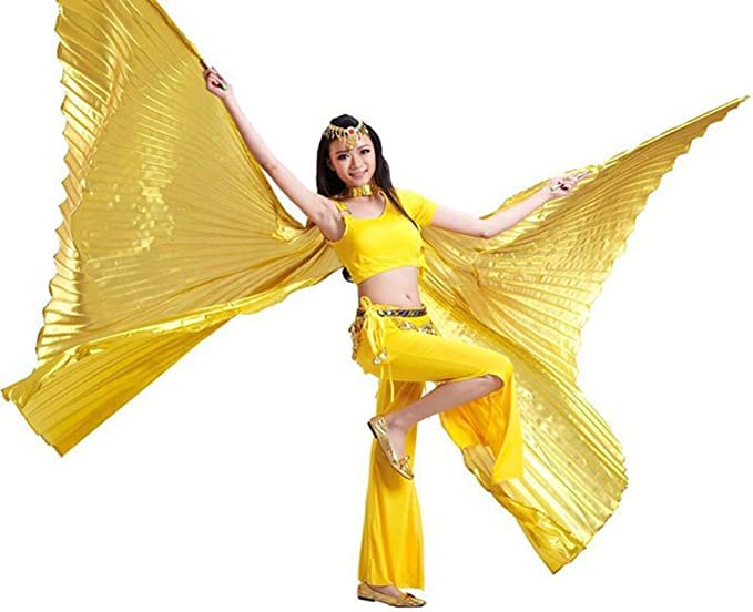 Pipravtra Opening Belly Dance Isis Wings Dancing Props Without Sticks Rods-Golden (gold11) (B0CBSVS5PB) Amazon Price History, Amazon Price Tracker