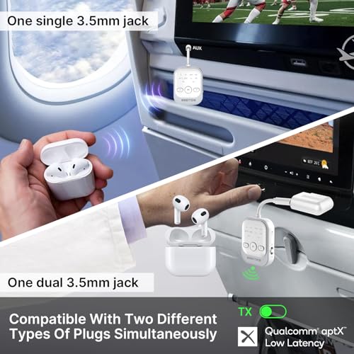 Beeitzie Ultra Bluetooth 5.4 Transmitter & Receiver,2-in-1 Wireless Audio Transmitter for TV/PC/Airplane, Dual Pairing for AirPods/Headphones, AptX LL& HD, Aux for Home/Car Stereo & Speakers - image 3