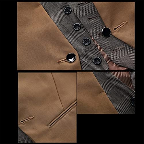 LLLY Blazer Suit WaistcoatVests Men Fake Two-pieces V Neck Sleeveless Button Pocket Waistcoat Jacket (Color : A, Size : 3XL) steampunk buy now online LLLY Blazer Suit WaistcoatVests Men Fake Two-pieces V Neck Sleeveless Button Pocket Waistcoat Jacket (Color : A, Size : 3XL) steampunk buy now online