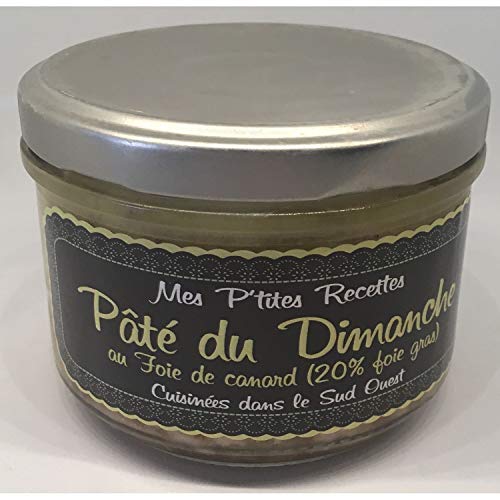 Pâté du Dimanche au foie gras - Cuisiné dans le Sud Ouest - France - Mes P'tites Recettes - pot 200g Cover