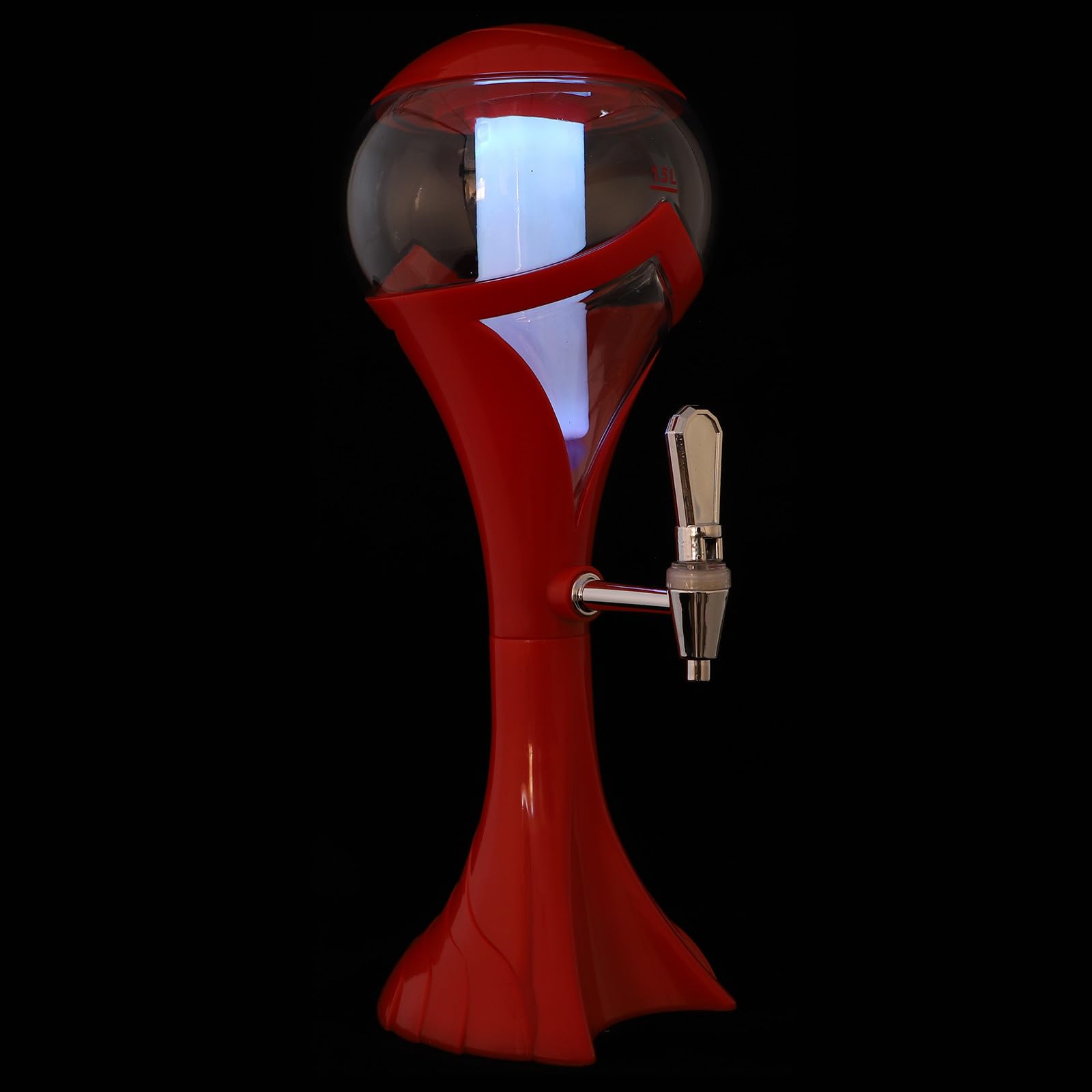 Dispensador de Bebidas 1.5l, Plástico Rojo, Asa Abatible
