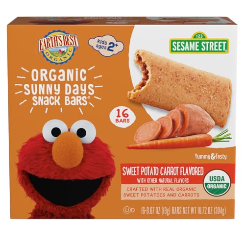 Earths Best Organic Sunny Days Sweet Potato Carrot Snack Bars 16 ct