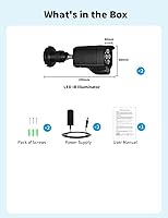 Vista 9 de Tonton Paquete de 2 iluminadores LED IR gran angular, 8 LED de 90 grados, 100 pies, luz de inundación infrarroja infrarroja, compatible con cámaras