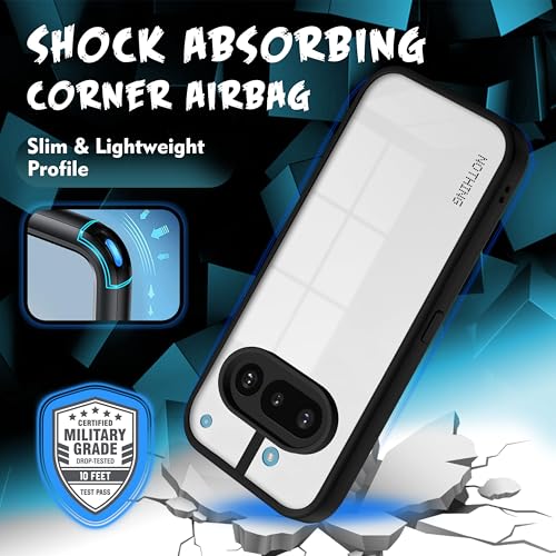 Image of V-TAN Back Cover for Nothing Phone 3A 5G Compatible Case, Transparent Clear, TPU, Camera Protective Shockproof Cover, Black