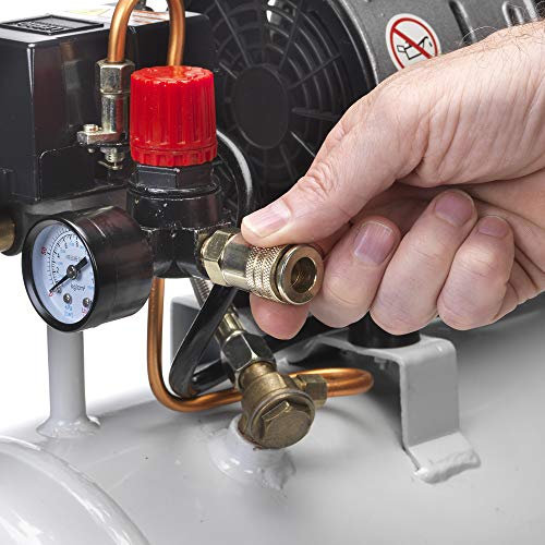 Quipall 6-1-SIL 1 HP 6.3 Gallon Oil-Free Wheelbarrow Air Compressor