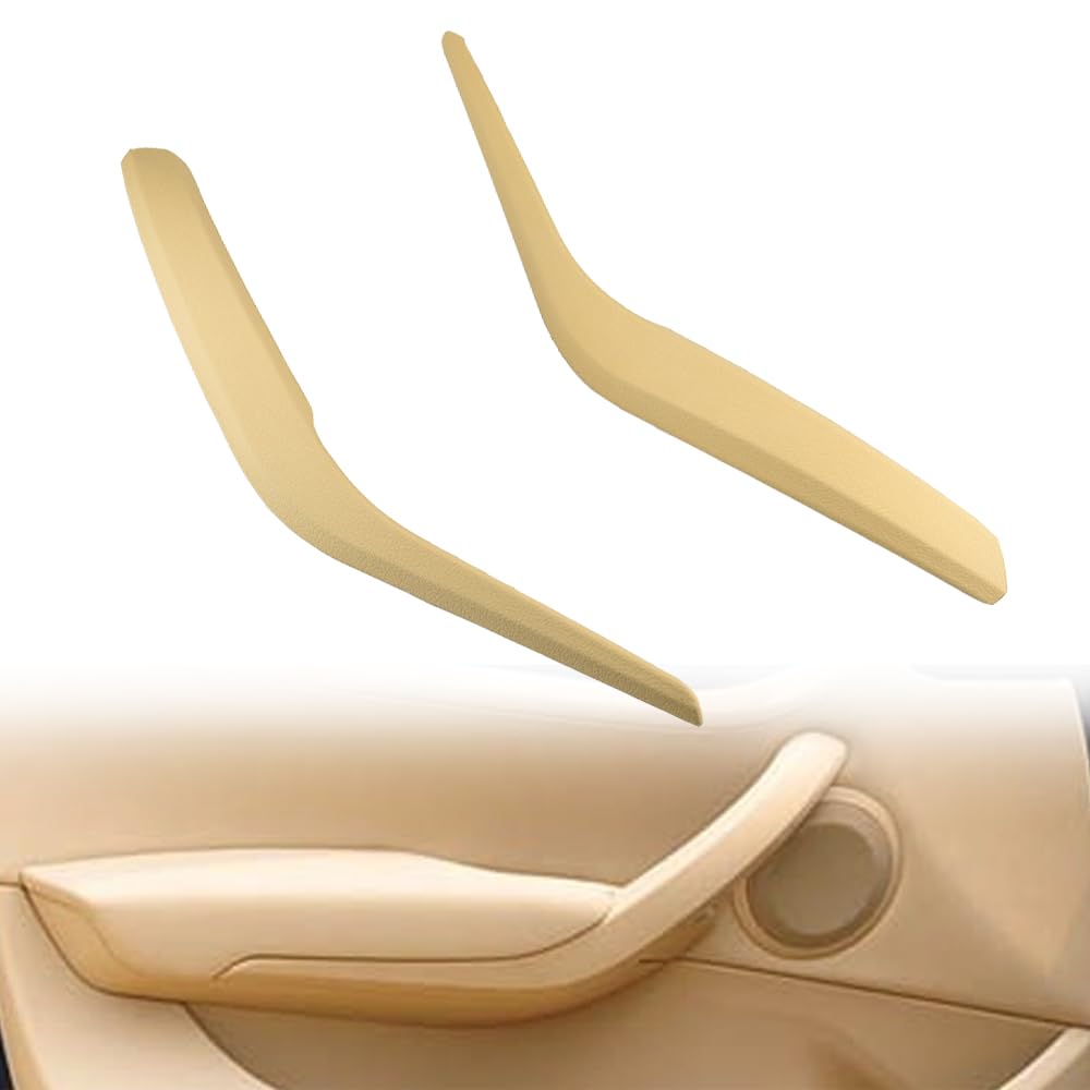 2 x Maniglie per interni auto ABS per pannello interno sinistro e destro compatibile con bracciolo per B-MW X1 E84 2010-2016 - Beige