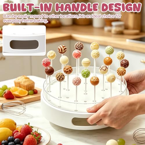 Yoicn Lth Lot de 100 supports ronds pour cake pops avec 22 emplacements, accessoires pour gâteaux d'anniversaire, mariages et fêtes – vue 5