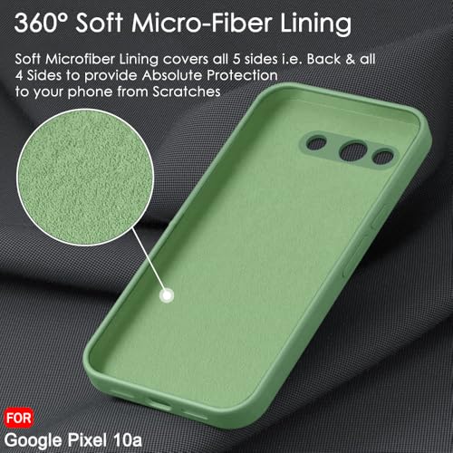 Image of TheGiftKart Genuine Liquid Silicone Back Cover Case for Google Pixel 10A | Soft Micro-Fibre Lining Inside | Camera Protection Bump | Shockproof Cover Case for Google Pixel 10A (Silicone, Fog)
