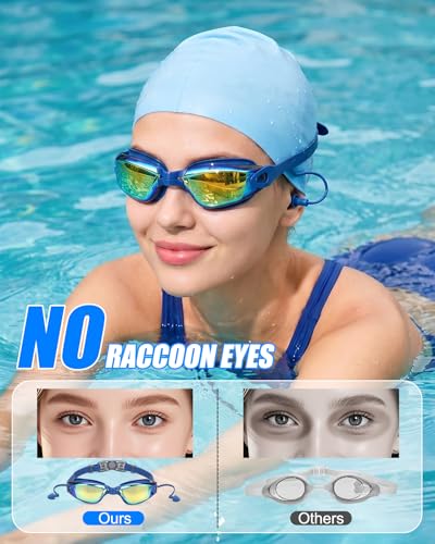 Image of Aegend Swim Goggles, Swimming Goggles No Leaking Full Protection Adult Men Women Youth
