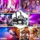 Hakuta Nebelmaschine, Rauchmaschine mit 18 farbigen LED-Lichtern – Automatische Nebelmaschine mit Racing- & Jumping-LED-Effekten für Halloween, Weihnachten, Hochzeiten und DJ-Partys