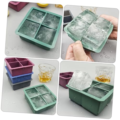 Molde para cubitos de hielo de silicona con tapa miniatura 4