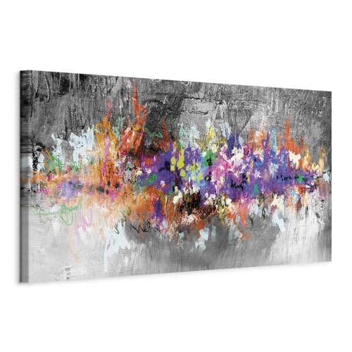 murando Quadro Astratto 150x50 cm 1 pezzo Stampa su tela XXL Immagini moderni Fotografia Grafica Decorazione da parete come dipinto grigio colorato a-A-10177-b-a
