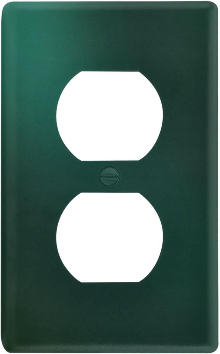 YETTASBIN Hunter Green Duplex Outlets Cover Unbreakable Wall Plate Cover with Screws for Living Room, Bedroom, Office, School, Home Decor-4.53 x 2.76 Inch