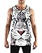 iHeartRaves White Tiger Men's Rave Tank Top Shirt (Large)