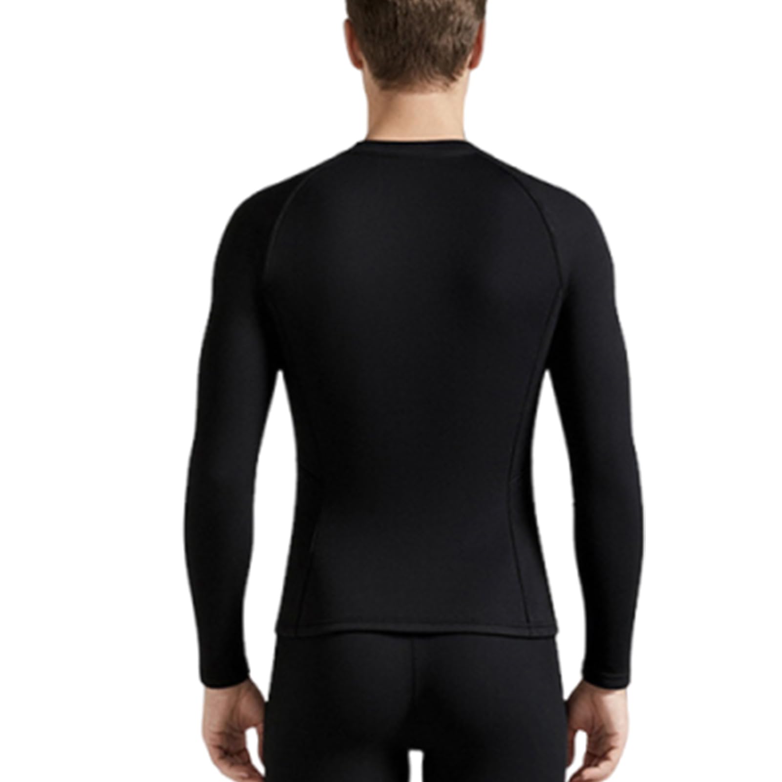 Generic Attrezzatura Subacquea da Uomo in Neoprene da 3 Mm, Muta Termica Ad Alta elasticità per attività in Acque Fresche, Top a Maniche Lunghe in 2 Pezzi e Pantaloni