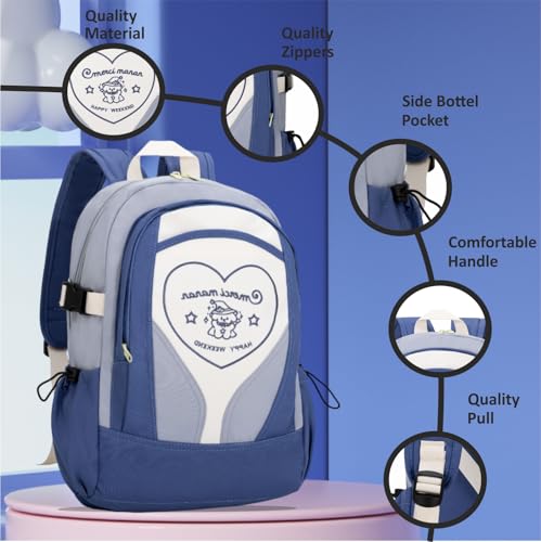 Image of Tinytot 30 Litre Japanese Korean Style School Bag Water-Resistant Laptop & Travel Backpack - Unisex Large 18 Inches Multipurpose Student Backpack for Boys & Girls, Men & Women