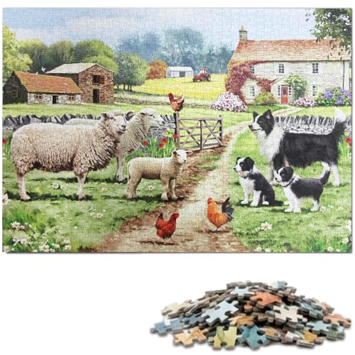 Image of The Leonardo Collection Macneil Studios Collie & Sheep Puzzles 1000pc