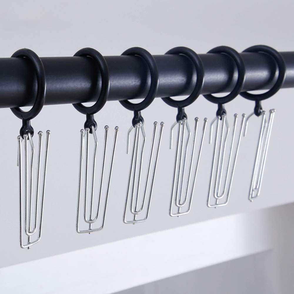 Ganci Per Tende In Acciaio Inox - 25 Pezzi Da 62mm Per Tende Pesanti Con Nastro Adesivo