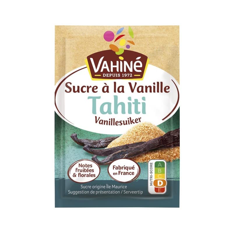 Sucre à la Vanille de Tahiti - Sachet de 37g - VAHINE : Ajoutez une touche exotique à vos pâtisseries! - Le Lot De 4
