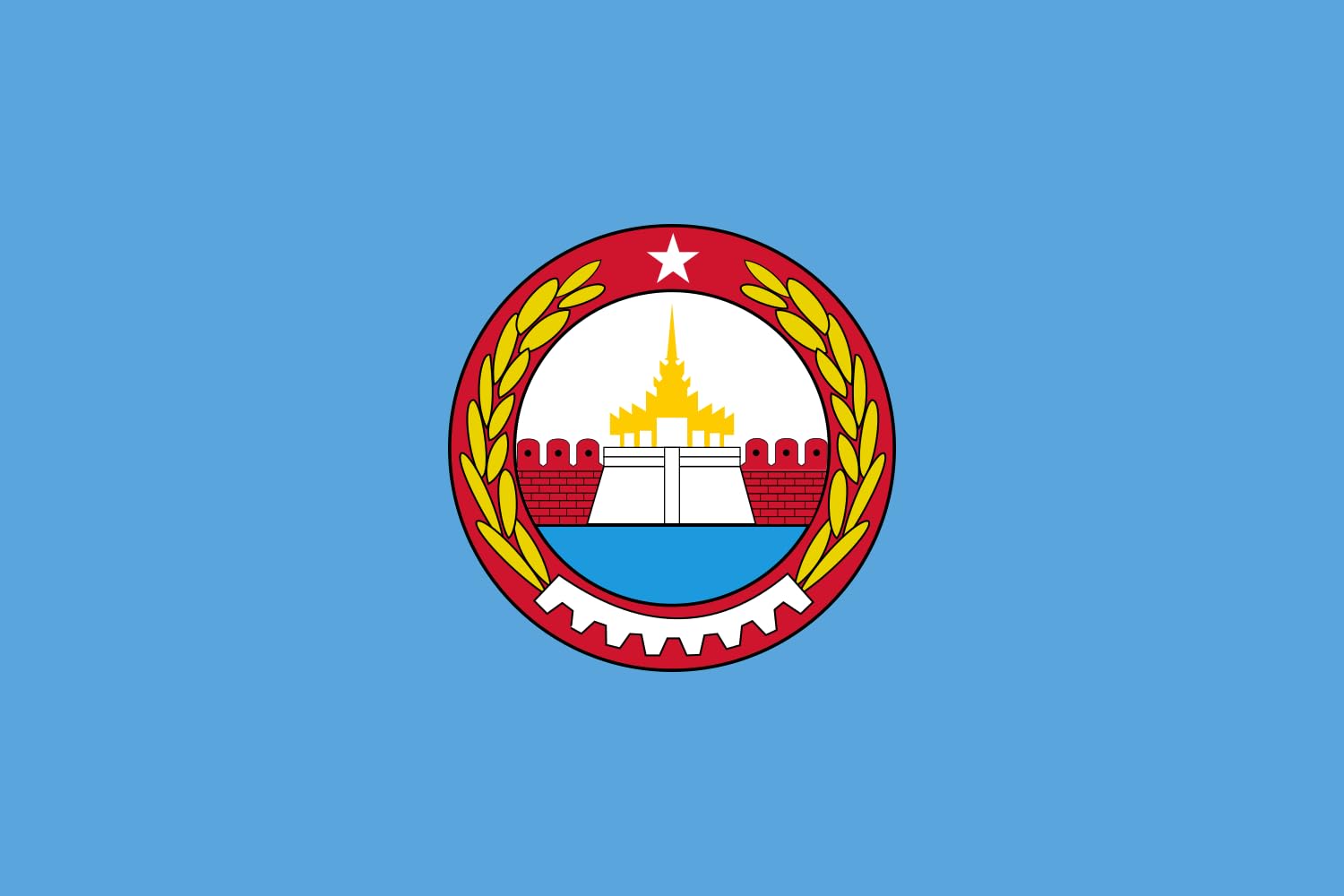 Drapeau Mandalay Region anti-décoloration pour mât exposé au vent fort