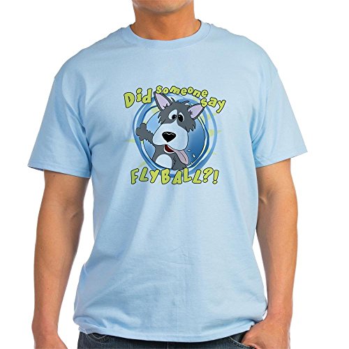 CafePress Crazy Flyball Dog 100% Cotton T-Shirt Light Blue
