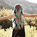 Minkissy Diadema de Plumas Indias Verdes Sombreros de Boda Bohemio Boho Hippie...
