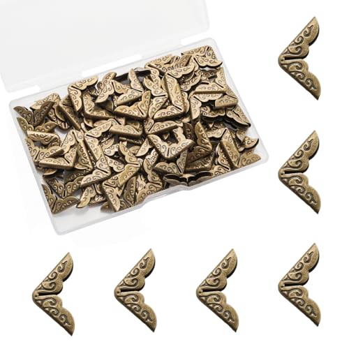 Adyoney 100Pcs Bronze Metal Book Corner Protectors